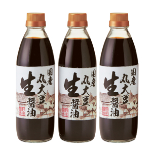【千葉県】国産丸大豆生醤油 500ml×3